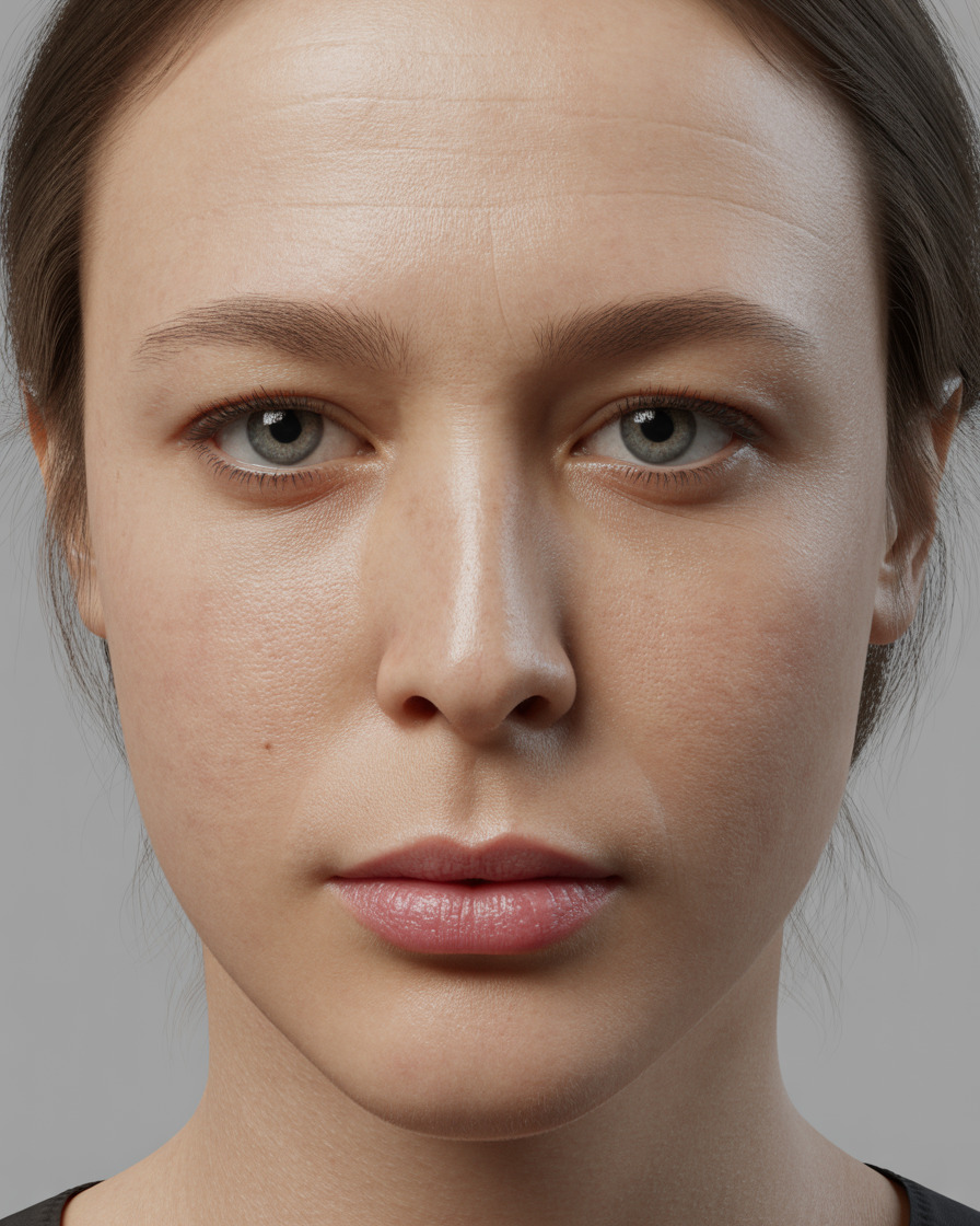 Woman before lip filler treatment